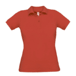 Polo de travail femme BC404 – Coton piqué – B&C rouge