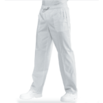 Pantalon de cuisine blanc élastique - Polycoton- ISACCO