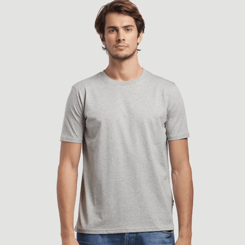 T-shirt homme coton Made in France– Coton biologique WADESCARTES - Les Filosophesgrisclair