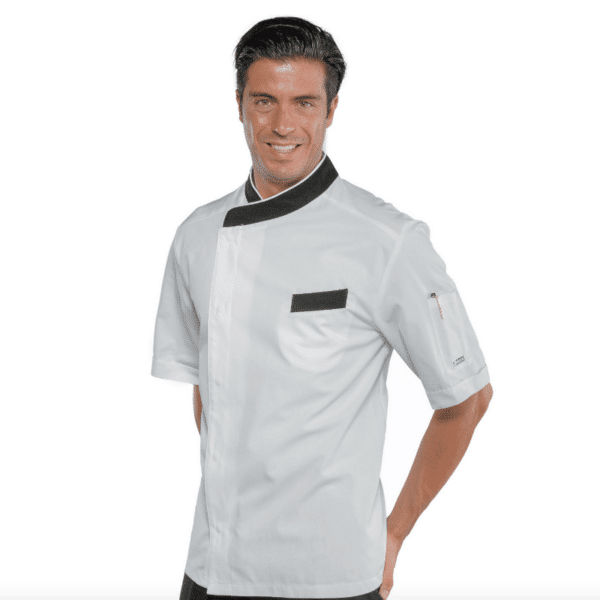 Veste de cuisine Manches courtes blanche durango - Isacco