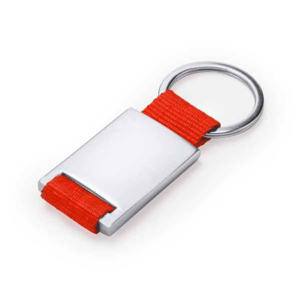 Porte-clés métallique - ruban couleur - MINERAL