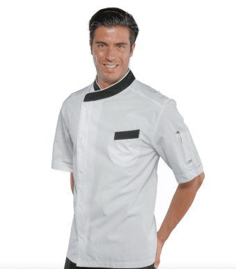 Veste de cuisine Manches courtes blanche durango - Isacco